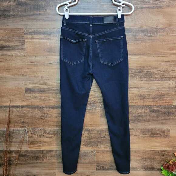 Express Jeans Womens 4 R Button Fly Ankle Skinny Super High Rise Tummy Control - Picture 2 of 11